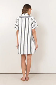 Erin Stripe Dress - Navy/White