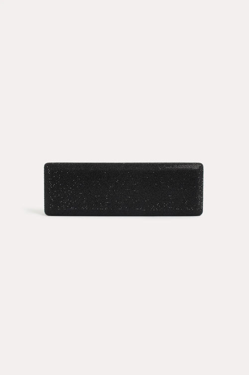 Rome Long Structured Clutch - Black