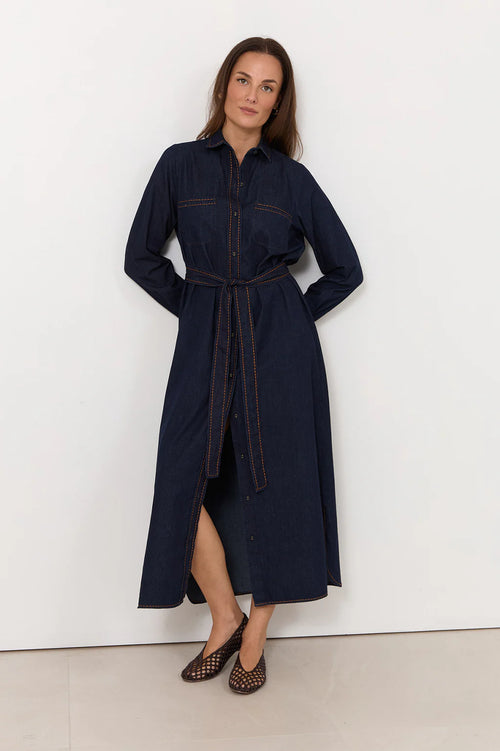 Petrina Denim Shirt Dress