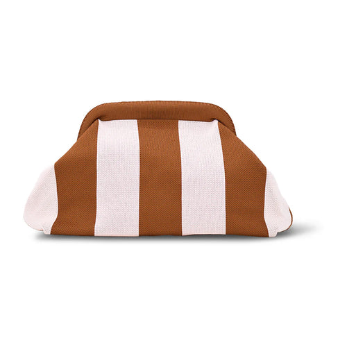 Dumpling Clutch - Chocolate/Pink
