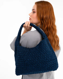 Arcadia Tote - Dark Denim Plait
