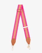 Accent Guitar Strap - Vintage Tan (Hot Pink)