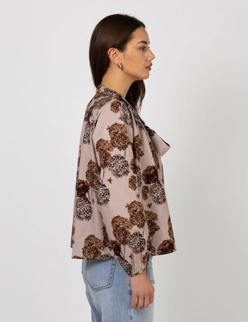 Bowie Blouse - Blush Hydrangea