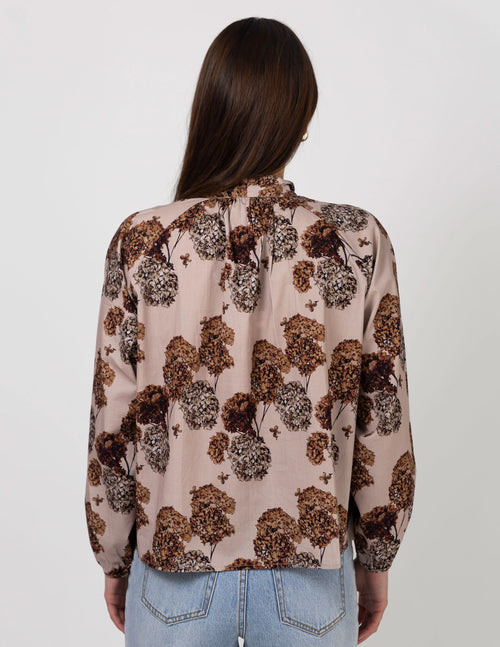 Bowie Blouse - Blush Hydrangea