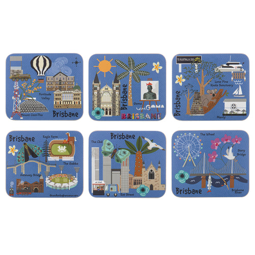Brisbane Down Under Coaster Set 6