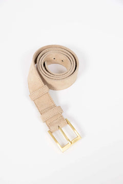 Classic Suede Belt - Stone