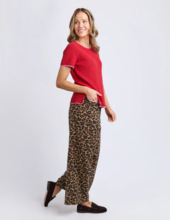 Camellia Short Sleeve Knit - Cranberry