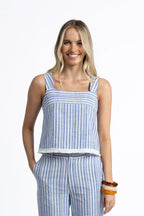 Capri Top - Blue/White Stripe