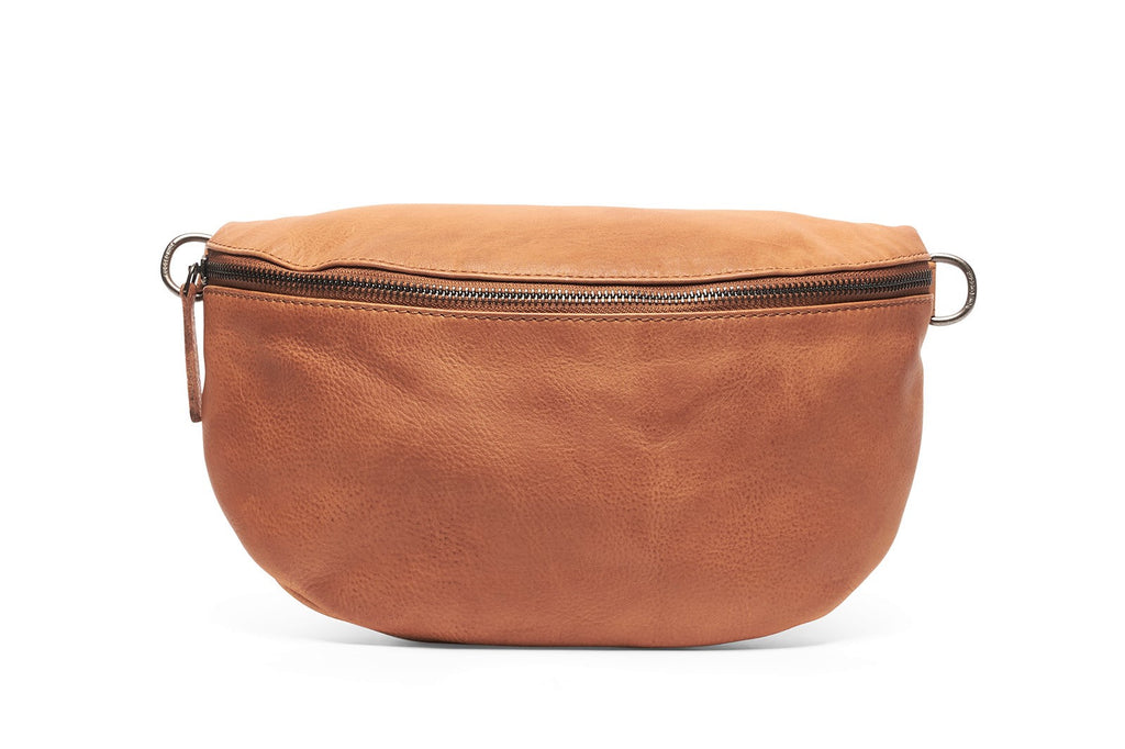 Charlotte Cross Chest Bag - Cognac