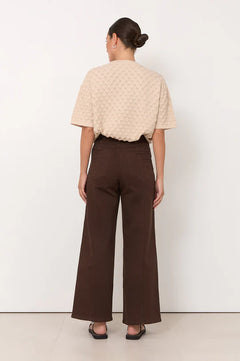 Adele Wide Leg Jeans - Chocolate