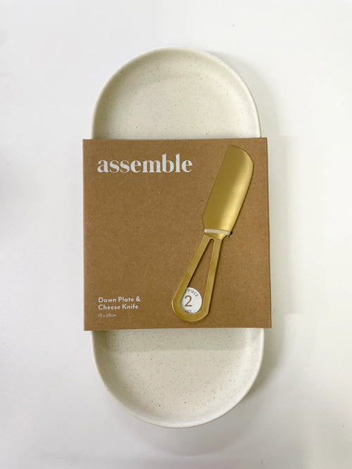 Dawn Plate & Cheese Knife Set