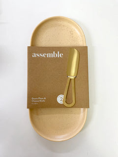 Dawn Plate & Cheese Knife Set