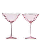 Crowne Glass Coupes Pink/Gold