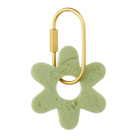 Kip Resin Flower Key Ring - Pistachio