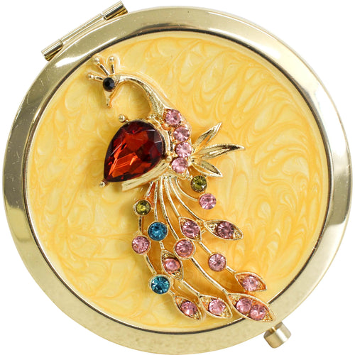 Compact Mirror Peacock