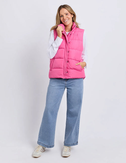 Core Puffer Vest - Hot Pink