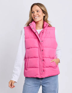Core Puffer Vest - Hot Pink