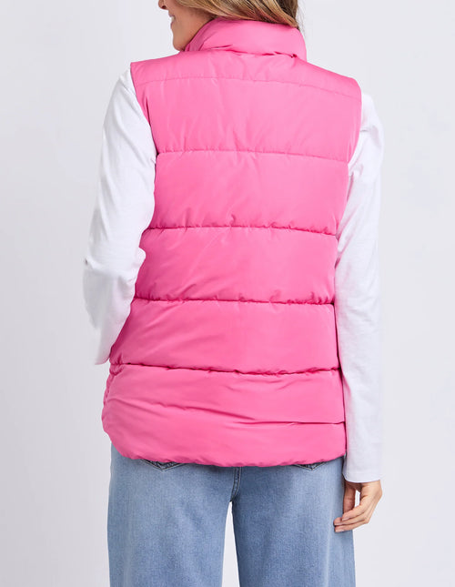 Core Puffer Vest - Hot Pink