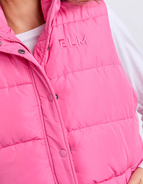 Core Puffer Vest - Hot Pink