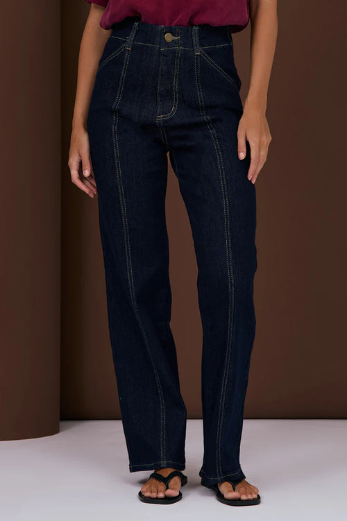 Straight Leg Denim Jeans