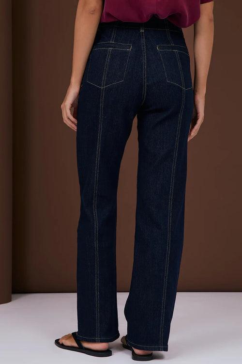 Straight Leg Denim Jeans