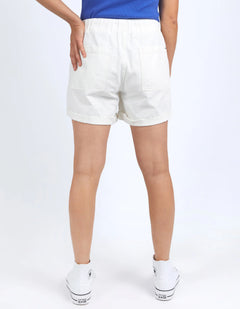Emma Relaxed Denim Short - White