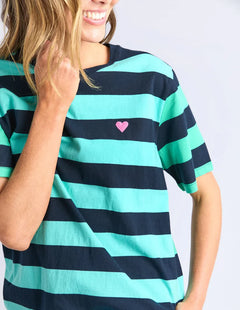Eden Stripe Tee - Blue/Green