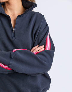 Lover 1/4 Zip Jumper - Navy