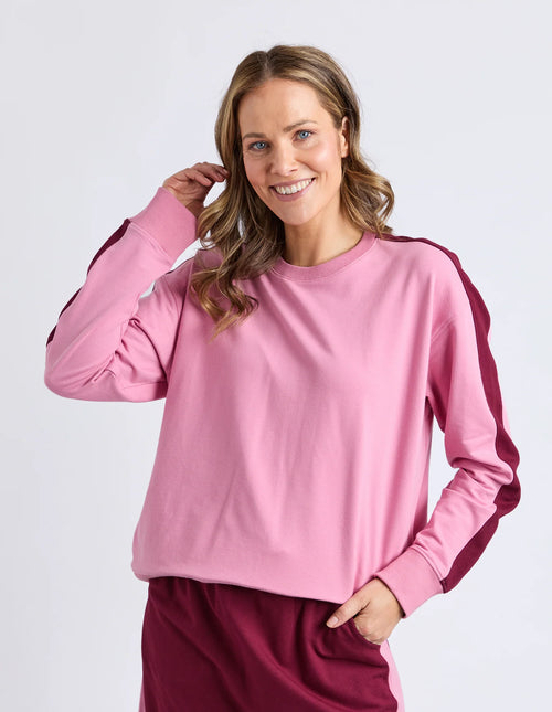 Sloane Fleece Crew - Pink