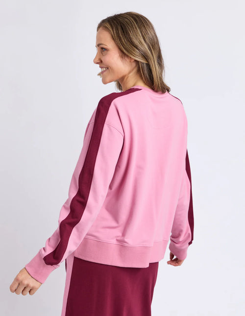 Sloane Fleece Crew - Pink