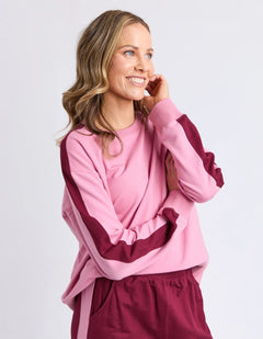 Sloane Fleece Crew - Pink