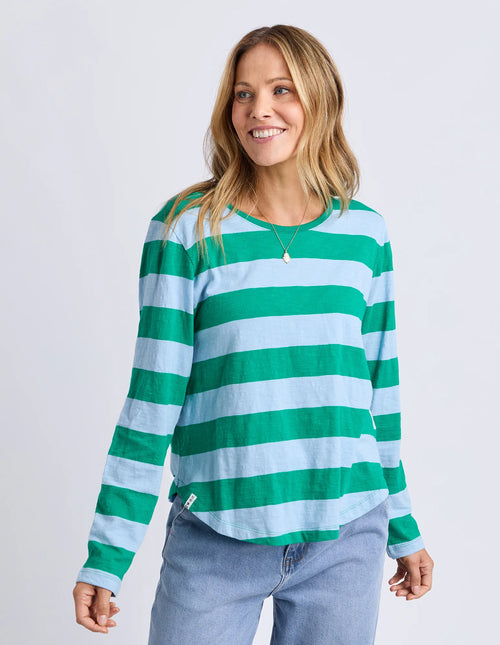 Spritz Long Sleeve Tee - Turquoise/Light Blue