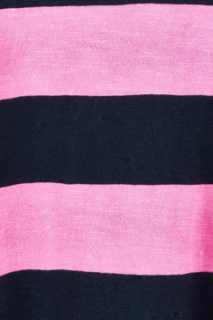 Spritz Long Sleeve Tee - Hot Pink/Navy