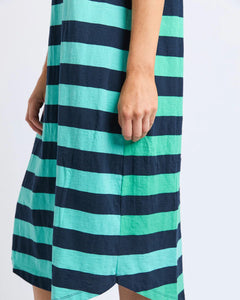 Mercury Stripe Dress - Green/Blue