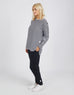 Lauren Long Sleeve Tee - White/Navy Stripe