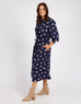 Dottie Dress - Navy white spot