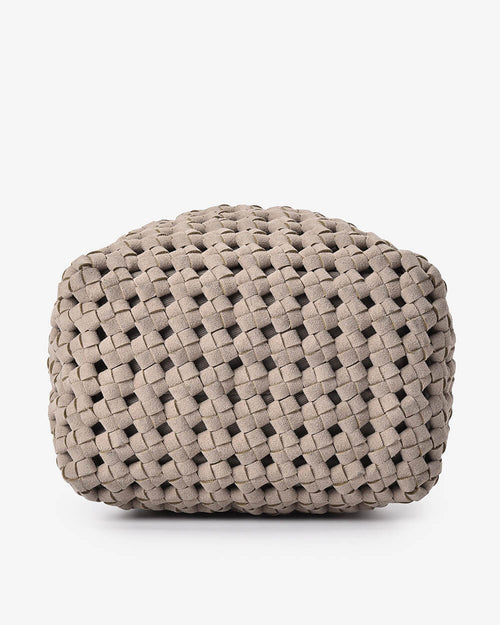 Box Weave Bucket Bag - Fawn