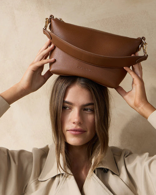 Leyton Crossbody - Tan Saffiano