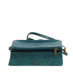 Metalic Clutch/Crossbody Bag - Emerald