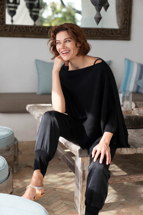 Cashmere Topper - Ebony