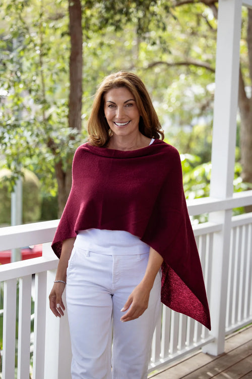 Cashmere Topper - Sangria
