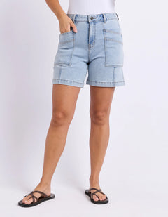 Balmy Short - Pale Blue Wash