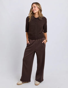 Fernie Short Sleeve Knit - Coffee