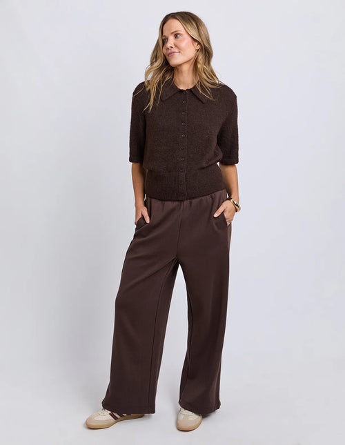 Fernie Short Sleeve Knit - Coffee
