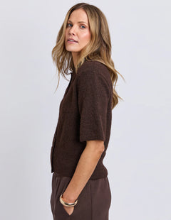Fernie Short Sleeve Knit - Coffee