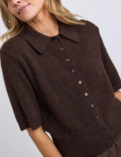 Fernie Short Sleeve Knit - Coffee