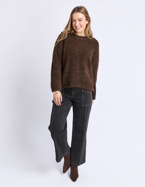 Flint Knit Crew - Coffee