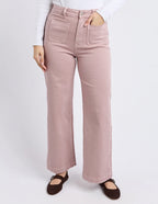 Sarah Wide Leg Jean - Woodrose