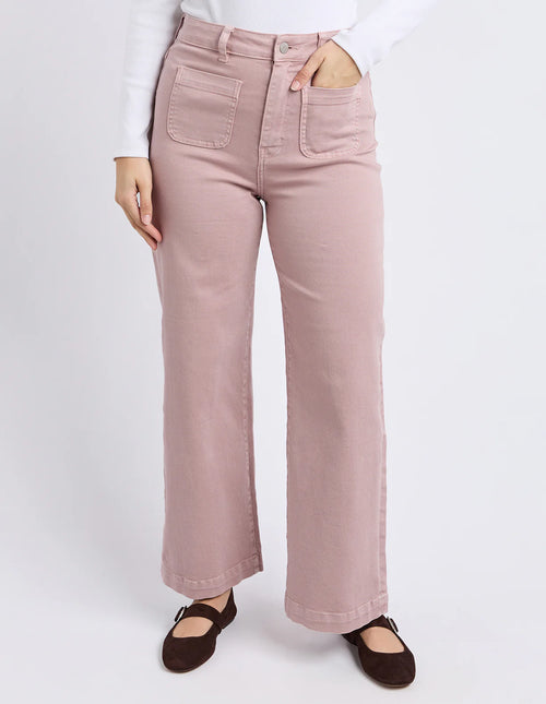 Sarah Wide Leg Jean - Woodrose