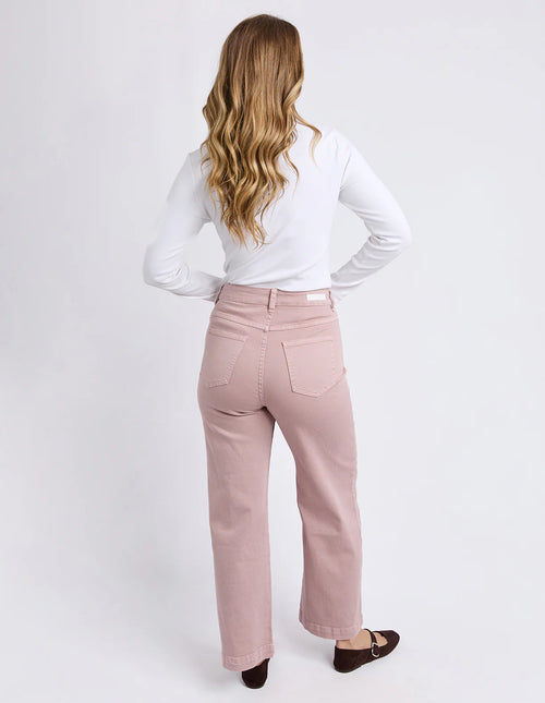 Sarah Wide Leg Jean - Woodrose